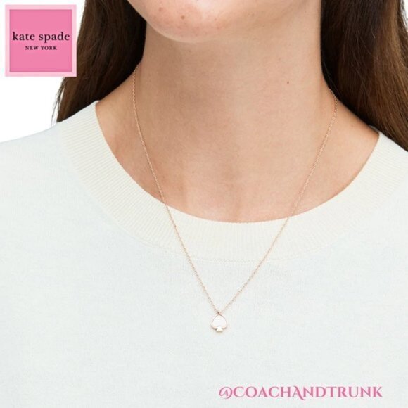 KATE SPADE Rose Gold Signature Spade Spade Mini Pendant NWT - Picture 4 of 10